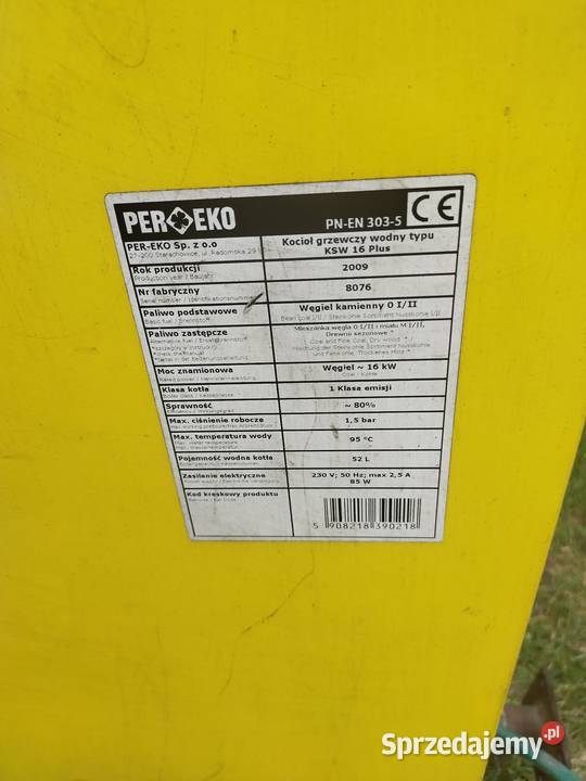 Piec CO PER EKO 16 Kw stal Dąbrówki
