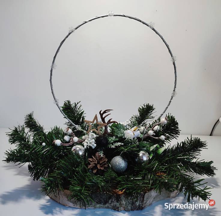 Święteczny stroik z lampkami LED szerokość 50 Koronowo