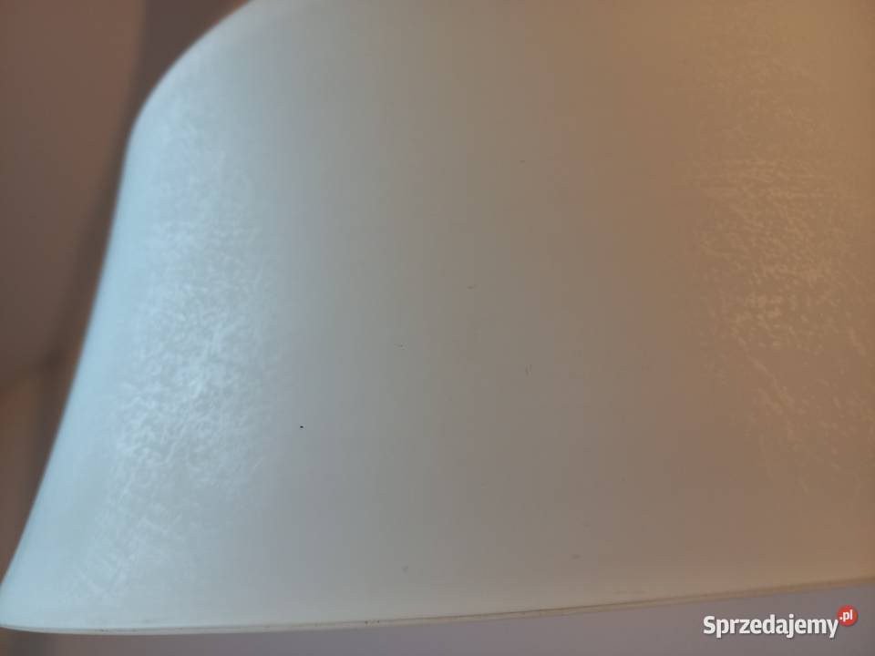 Żyrandol szklany ciężki klosz mosiężny uchwyt z