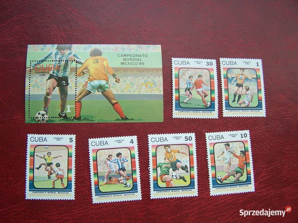 Kuba 1986 MNH Mi 297184 Sport Piłka nożna MŚ Tychy sprzedam