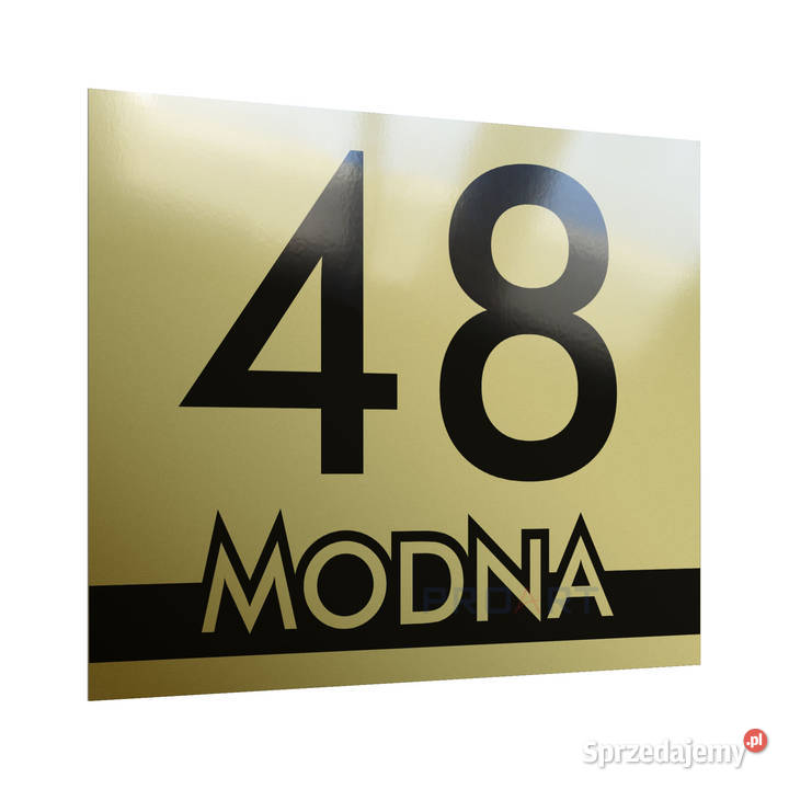 METALOWA tabliczka adresowa numer domu dom 30x25 Warszawa