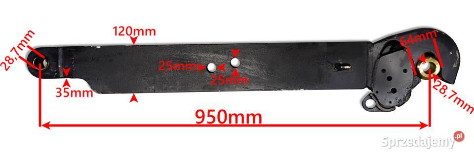 WZMOCNIONE Cięgło Boczne PRAWE BELKA 950 mm C385 Solec Kujawski