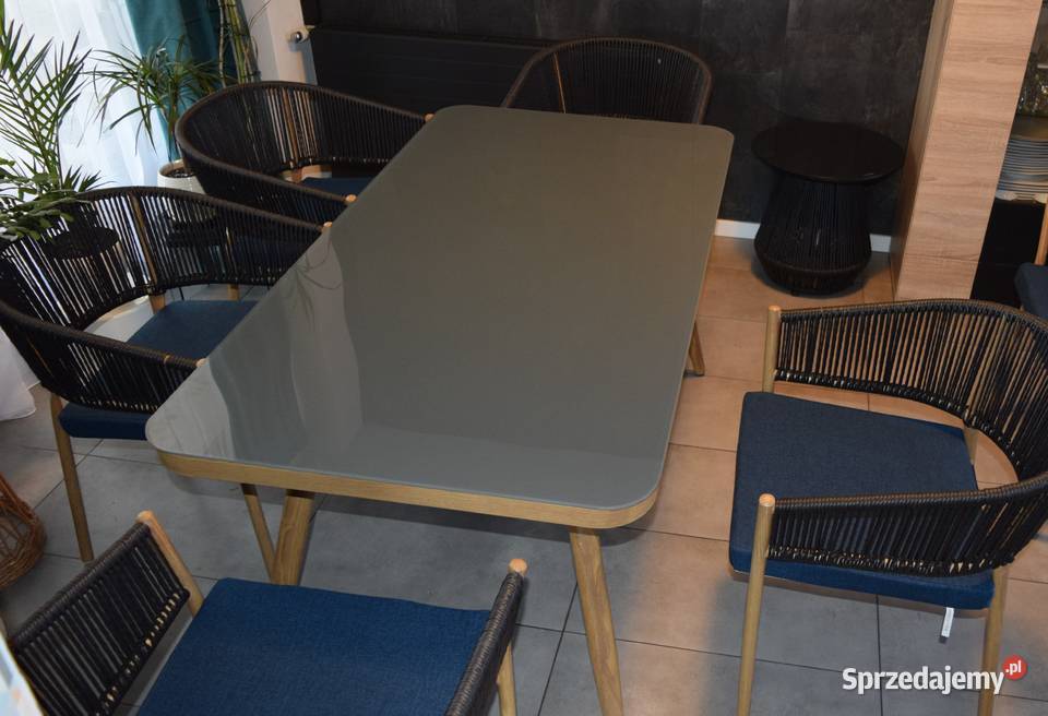 zestaw ogrodowy 61 technoratan obiadowy stół Bosutów