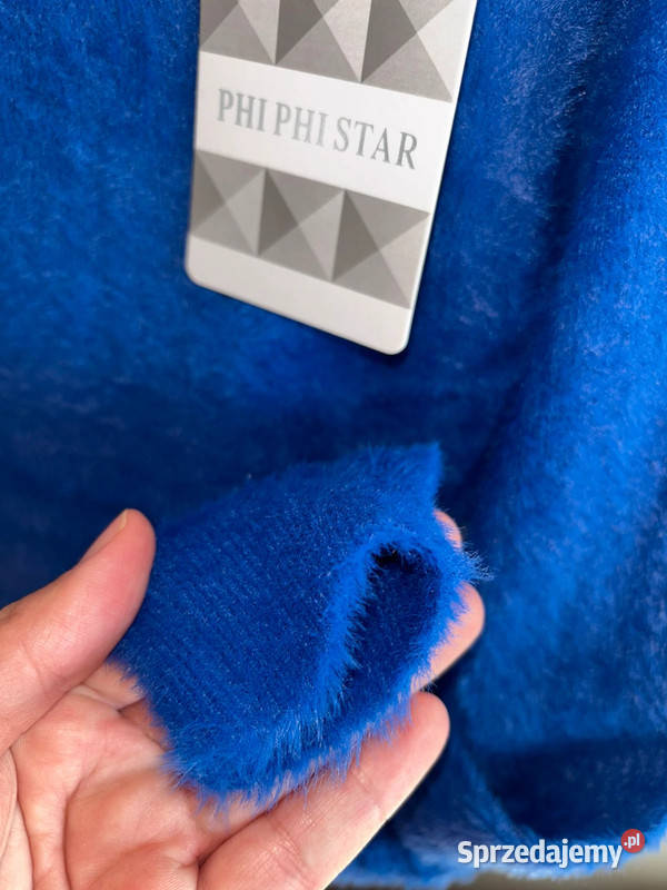 Nowy Chabrowy puszysty sweter Phi Phi Star SM niebieski Szczecin