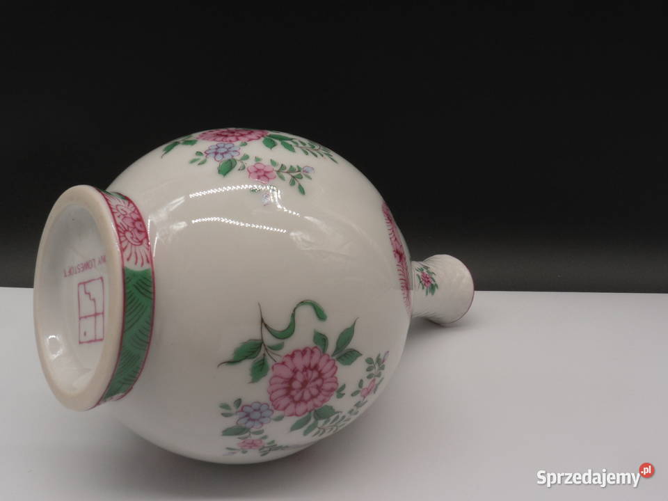 Piękny stary wazon porcelanowy Peony Lowestoft
