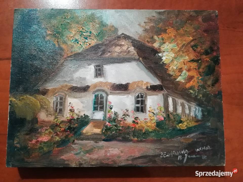 Obraz olejny rozmiar 1824 Żelazowa WolaDworek Warszawa