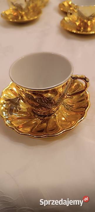 Złoty serwis kawowy Japan Jashika Antyki, Sztuka, Kolekcje Kraków