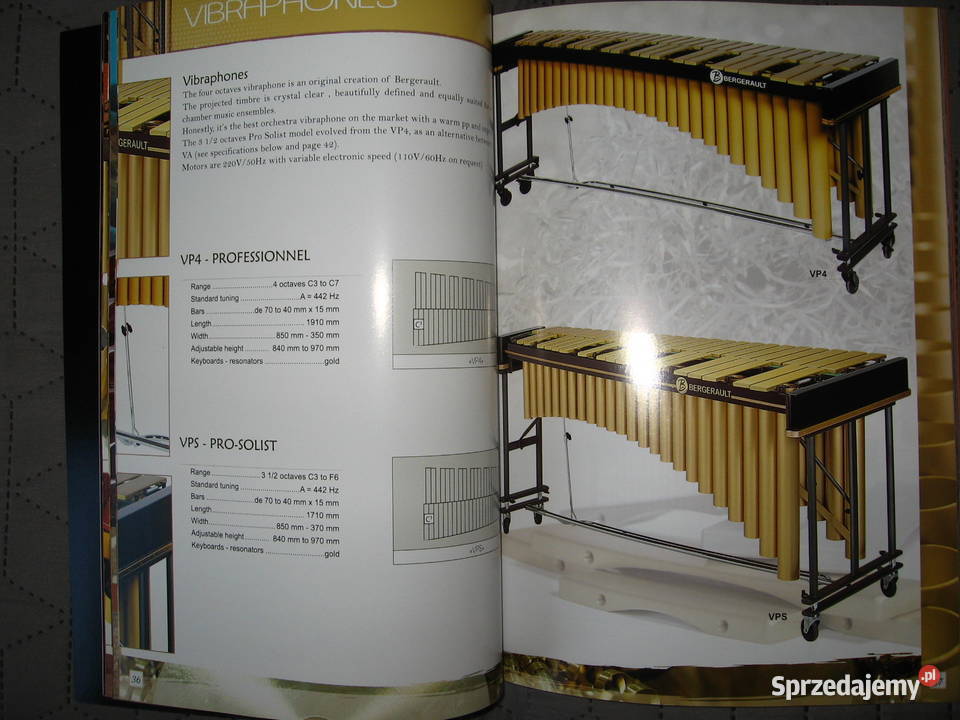 Bergerault Xylophones Vibraphones Marimbas Kępice sprzedam
