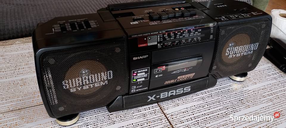 Kultowy Boombox SHARP WQT352H Vintage 90s Stan Wąbrzeźno