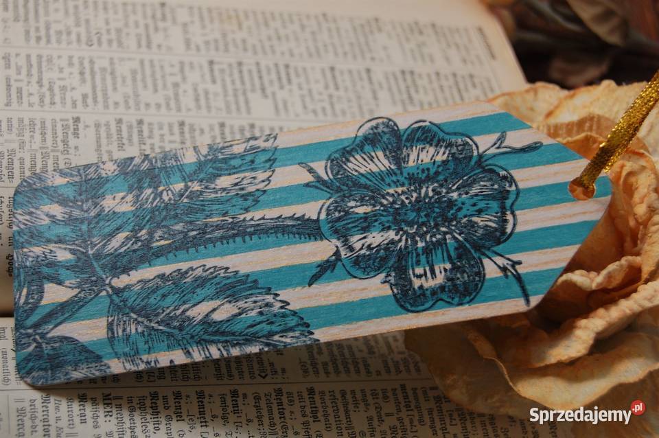 Zakładka do książek dzika róża rękodzieło Lublin