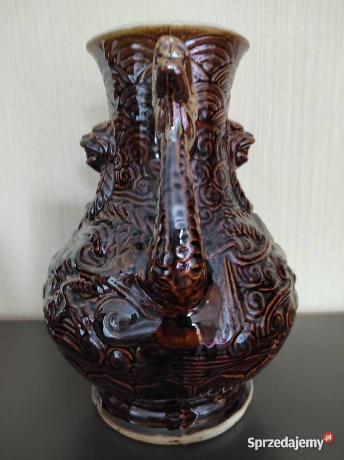 Wazon ceramiczny PRL podlaskie Warpechy Stare