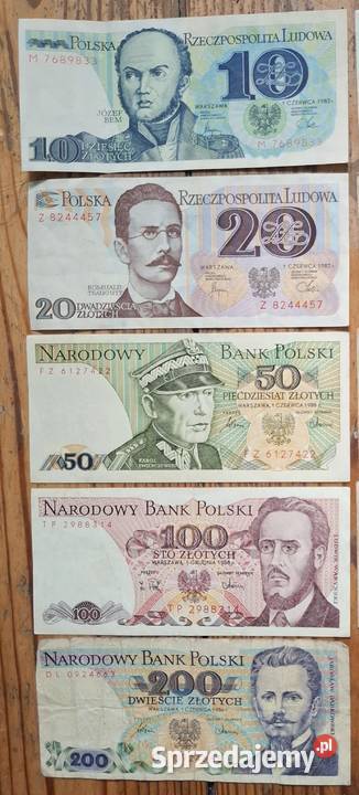 Zestaw Banknotów PRL II śląskie Gliwice