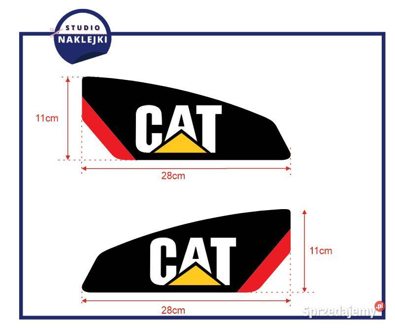 Naklejki CAT Caterpillar 2 ramię minikoparki Łagów