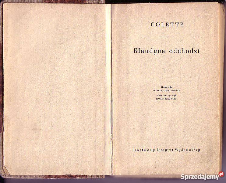 5879 KLAUDYNA ODCHODZI COLETTE Proza i poezja Czyrna