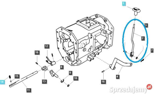 Dźwignia zmiany przełożeń LS Tractor 40032425 podkarpackie