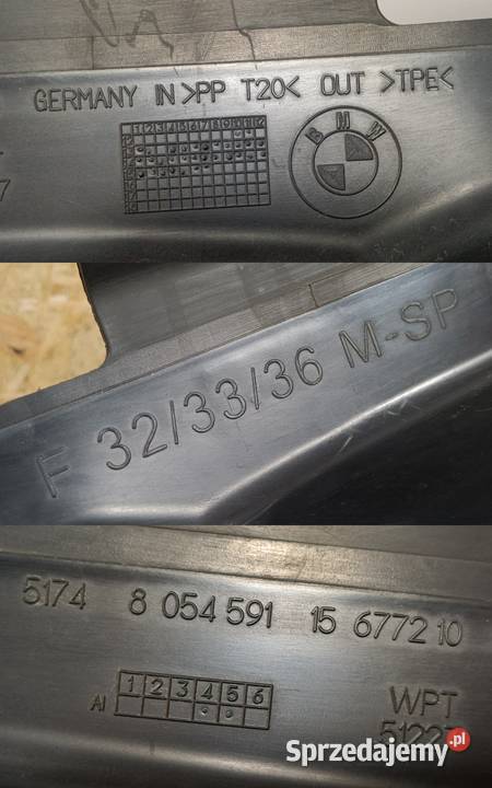 BMW 4 F32 F33 F36 MPAKIET DOLNA KIEROWNICA WLOT osobowe