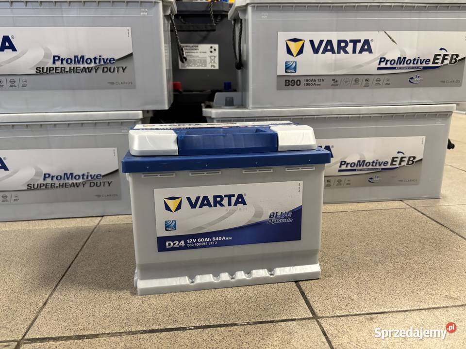 Akumulator 60ah 540a Varta d24 łódzkie Zduńska Wola