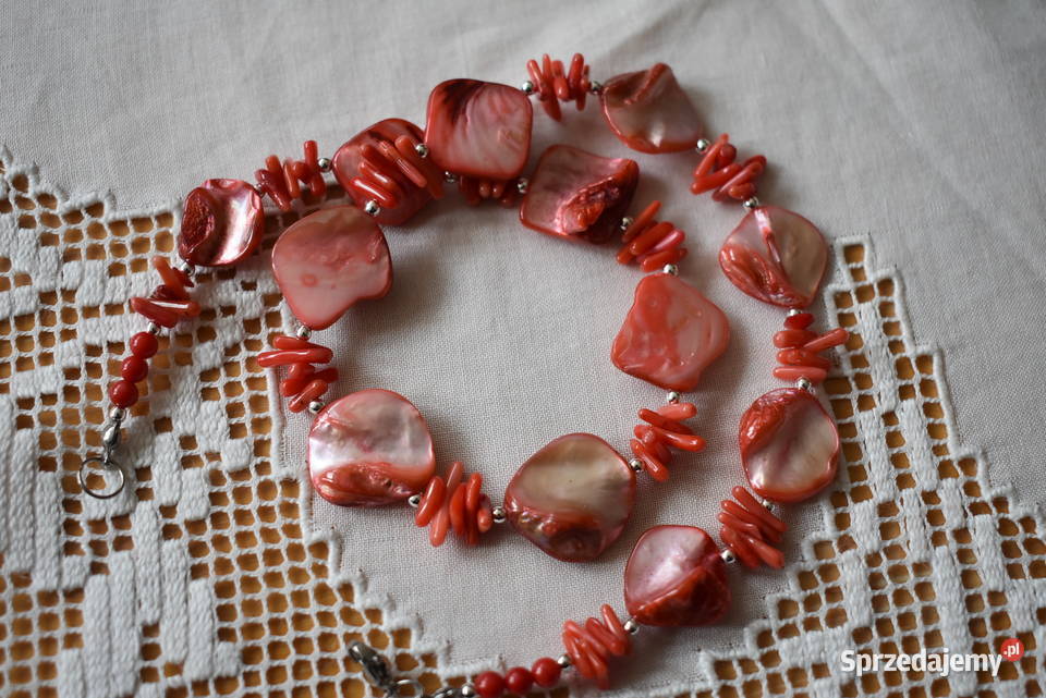 Naszyjnik masa perłowa koral Warszawa