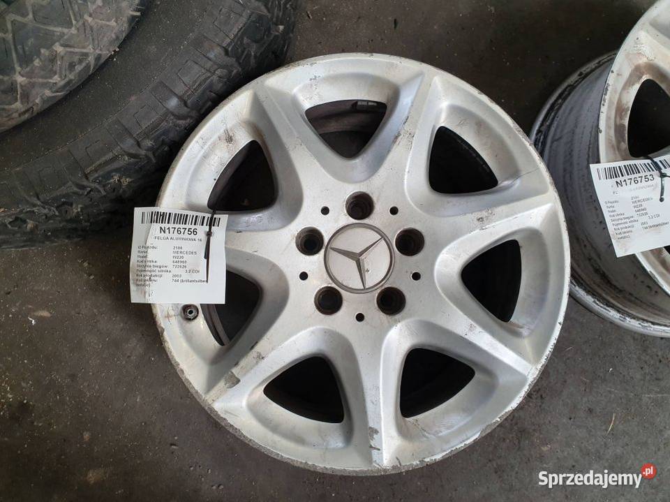 ALUFELGI KOMPLET MERCEDES W220 A2204012302 Pozostałe kujawsko-pomorskie