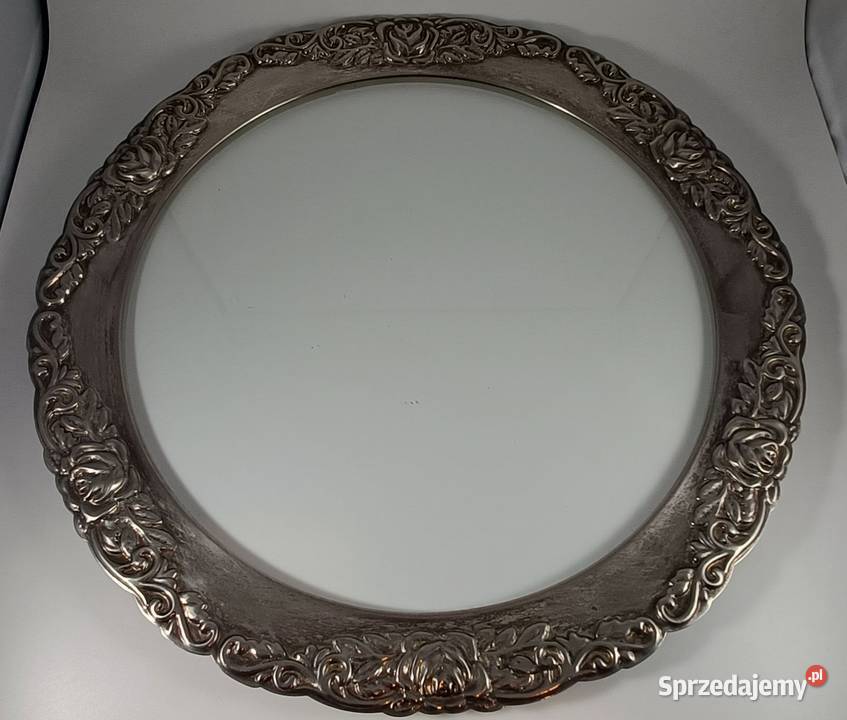 Stara posrebrzana taca do serwowania ciastek mazowieckie Brwinów