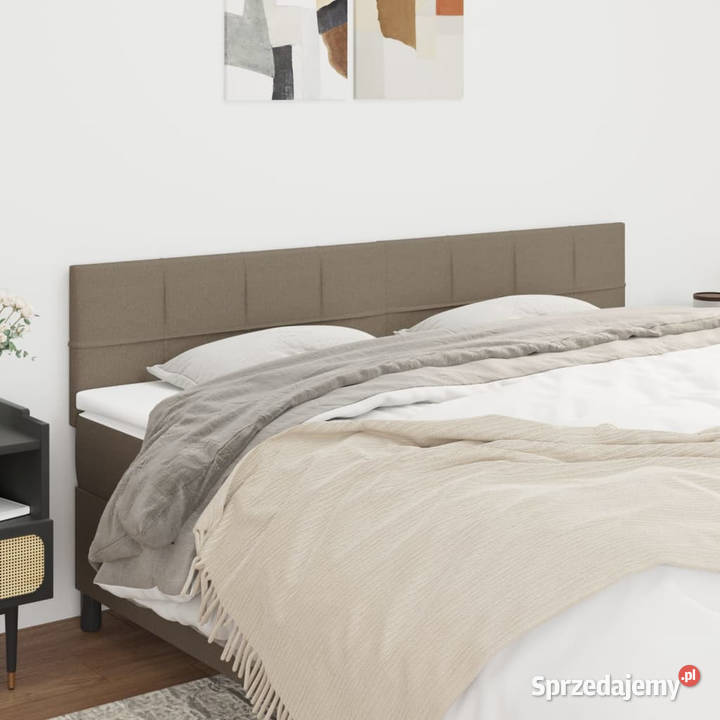 Zagłówki do łóżka 2 taupe 100x5x7888 tkanina Warszawa