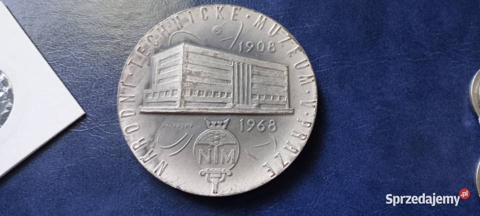 Stare monety Medal 60 lecie Muzeum w Pradze 1968 Lesko