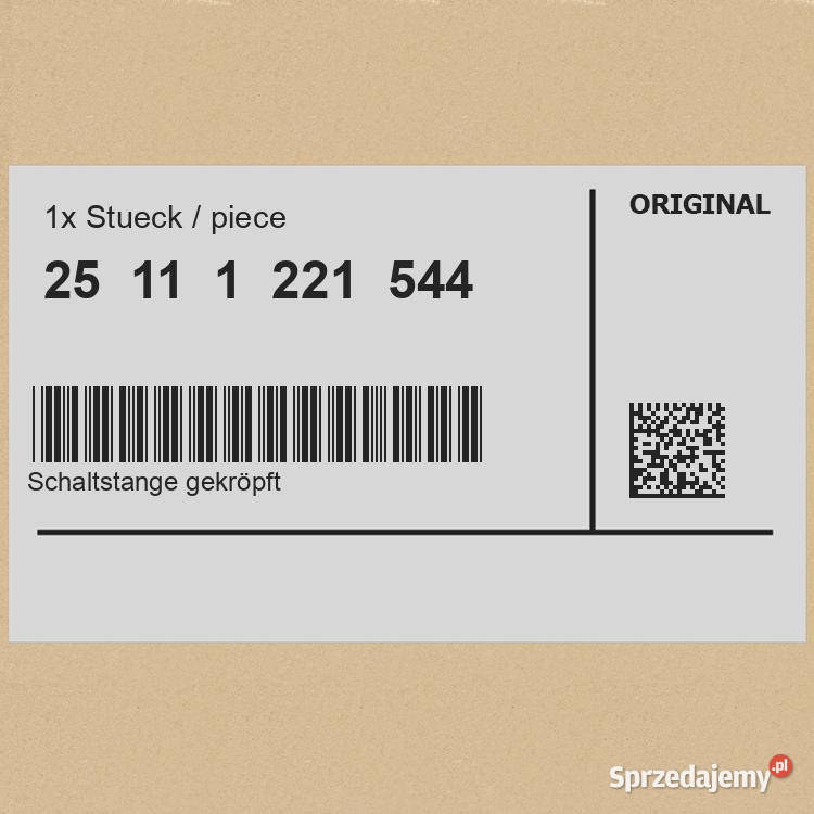 Drążek przełączający wygięty 25111221544 25 11 1 mazowieckie Białobrzegi