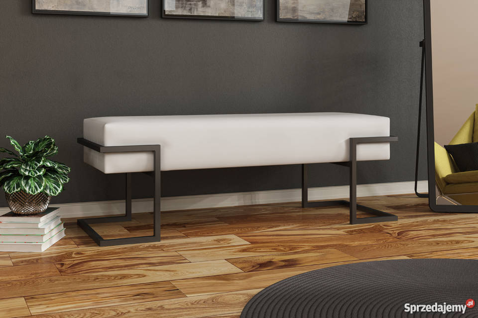 Ławka LOFT tapicerowana metalowa 80 100