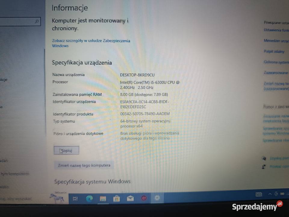 Dell Latitude E5270 125 Intel Core i5 8GB120GB małopolskie Węgrzce Wielkie