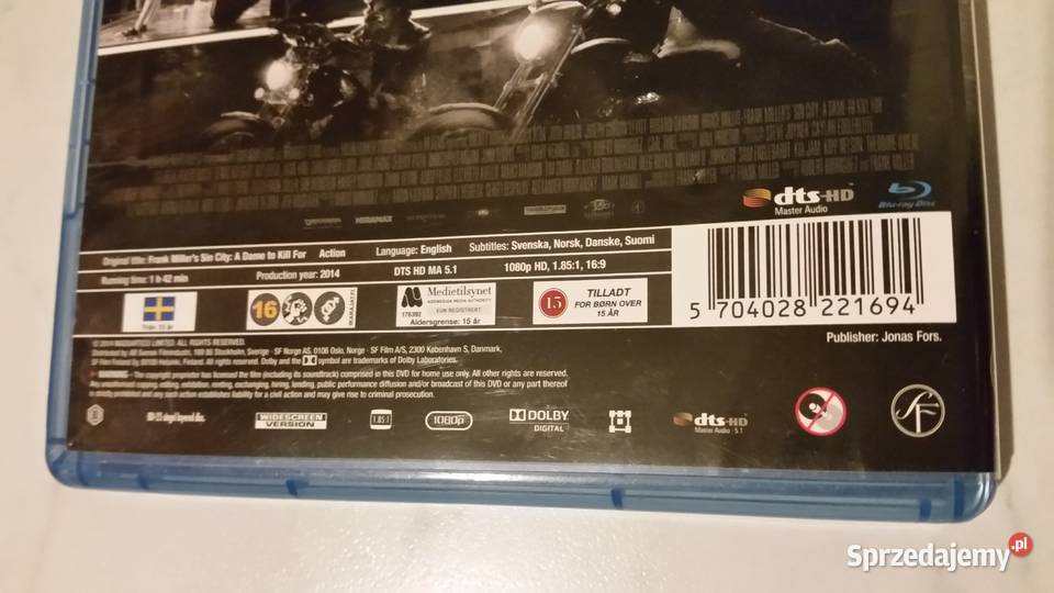 Film SIN CITY A DameTo Kill For 2014 Bluray Disc akcja Puławy