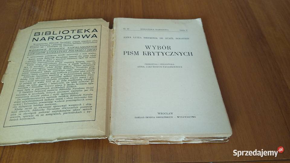 Wybór pism krytycznych Anna Luiza Herminia de pomorskie Gdańsk