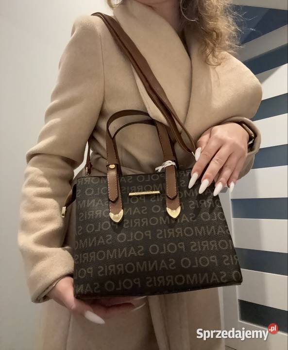 Torebka damska SANMORRIS brązowa elegancka nowa Torby i torebki