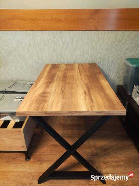 Stół loft kuchenny 120x70 Złoty dąb Własna Tychy