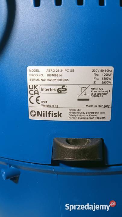 Odkurzacz workowy Nilfisk Odkurzacz Aero 2621 PC
