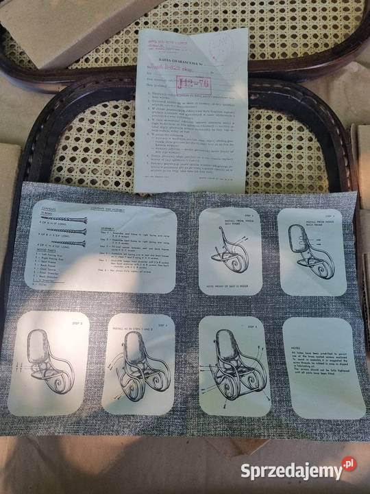 Fotel bujany PAGET B825 eksport oryginalny PRL Pozostałe Solnica