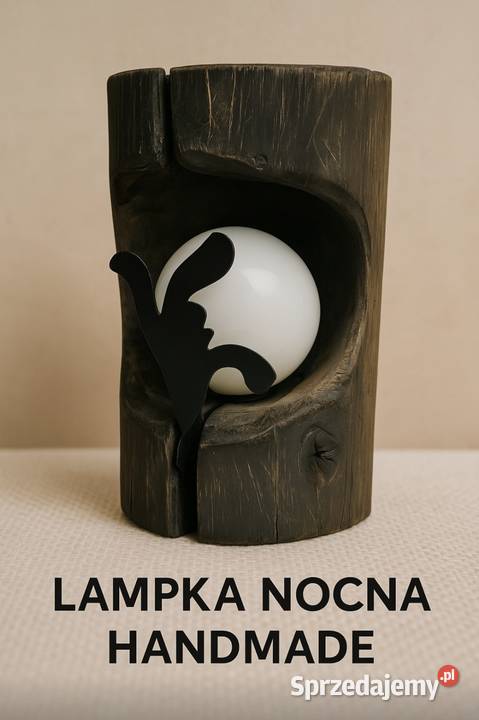 Lampa stojąca drewniana Handmade Zakliczyn