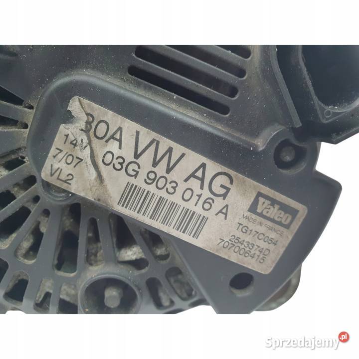 ALTERNATOR Audi A6 C6 20 TDI valeo 03G903016A