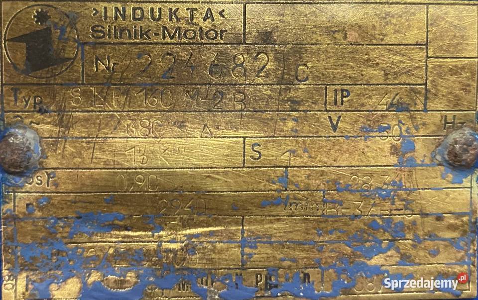 silnik elektryczny 15kW 2940obr 3fazowy INDUKTA Silniki Pigża