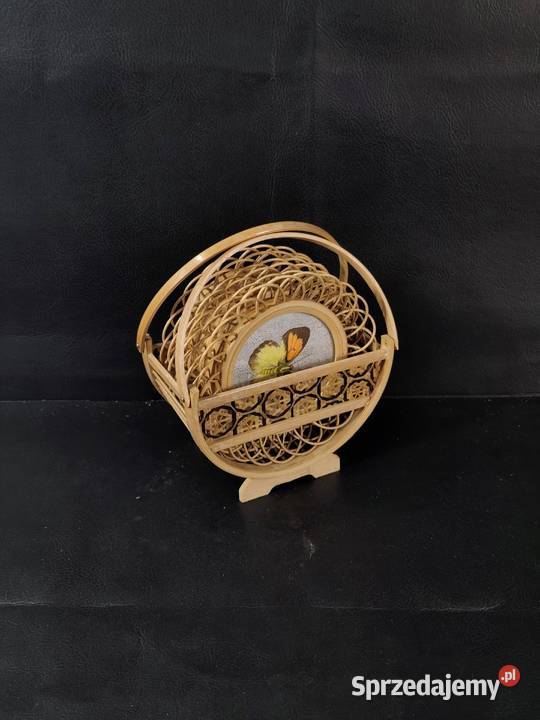 Zestaw Podstawek Pod Szklanki Vintage Lata 60 Poddębice