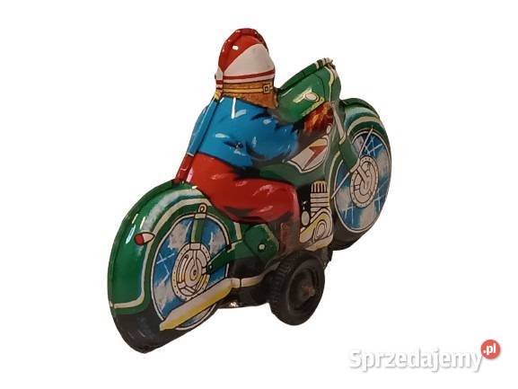 Motocyklista Stara Japońska Blaszana Zabawka