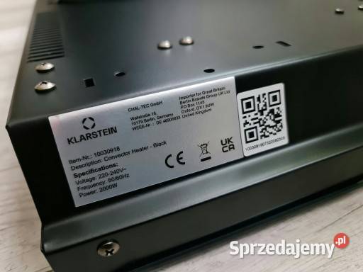 Klarstein Bornholm grzejnik konwekcyjny 2000W Cedynia