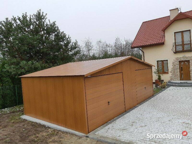 Garaż Blaszany Drewnopodobny 6x6 Garaże Blaszane Książ Wielki
