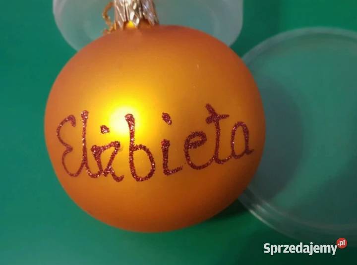 Bombka złota szklana na choinkę ozdoba ŚWIĘTA z Boże Narodzenie