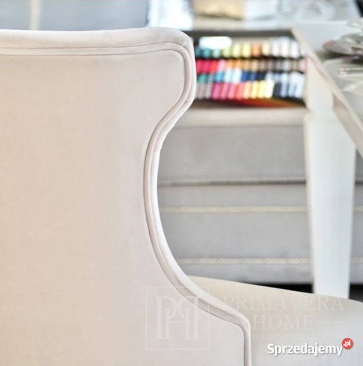 Krzesło tapicerowane glamour pikowane GRETA 46cm