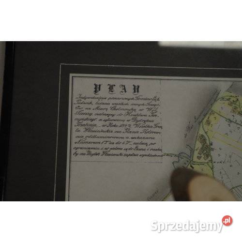 Historyczna mapa wsi Siersza z 1844 r śląskie sprzedam