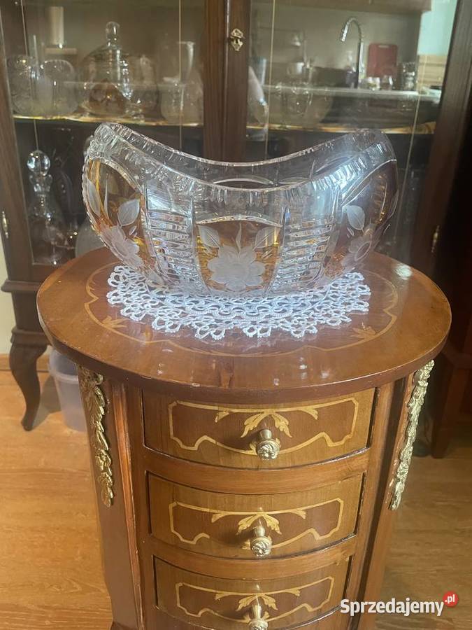 Kryształ zardiniera palona 6 pol Grawerowany na Jelenia Góra sprzedam