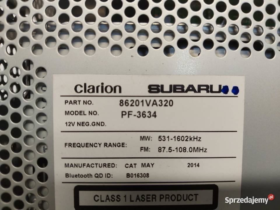 Subaru WRX STI 2015r radio radiootwarzacz cd dolnośląskie