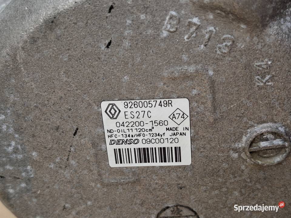 RENAULT ZOE SPRĘŻARKA KOMPRESOR KLIMATYZACJI