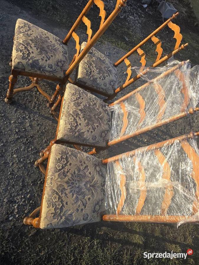 Krzesła stare 4 sztuki stan Koziniec