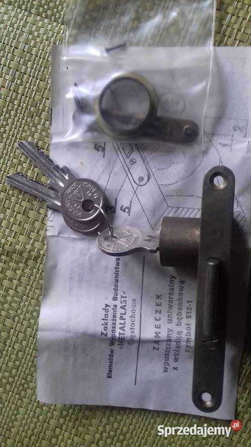 Zamek meblowy wpuszczany Akcesoria meblowe Małkinia Górna
